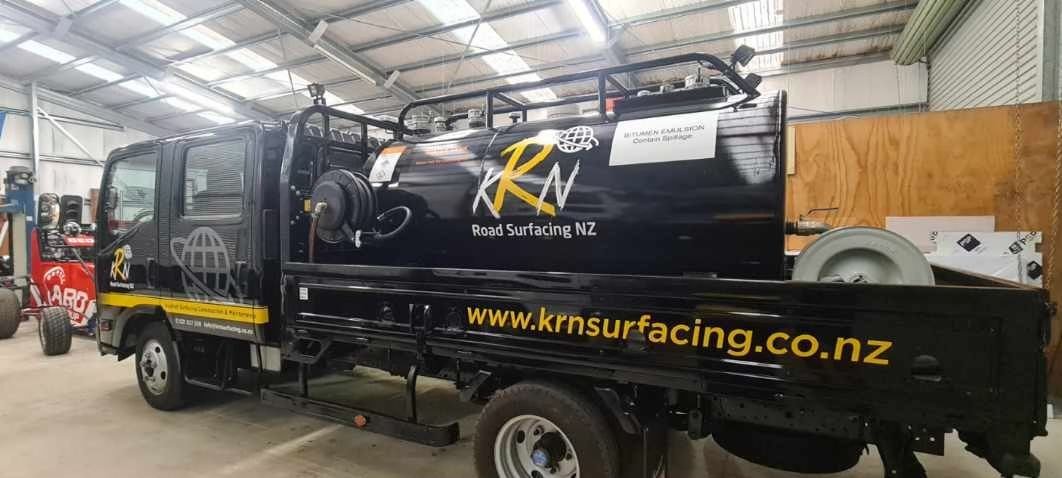 Specialist bitumen equipment during workshop servicing